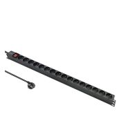 Qoltec Aluminium-PDU-Steckdosenleiste für RACK 16A 16xFR Vertical