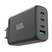 Silver Monkey Netzladegerät GaN 140W USB-C PD 3.1 + USB 3.0 QC Schwarz