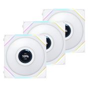 Lian Li UNI FAN TL Lüfter der LCD-Serie, Weiß, Dreierpack, 3 x 120 mm
