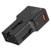 Mobile Origin Reiseadapter 25W EU/US/UK/AU schwarz