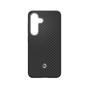 Enzo Aramid Case für Galaxy S25 Black Silver