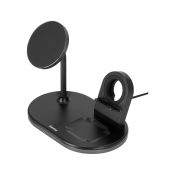 Hama 3in1 INDUKTIVES LADEGERÄT "MagCharge Multi" 15W, SCHWARZ