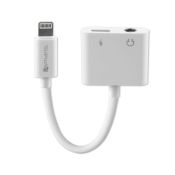 4Smarts Lightning + 3,5 mm AUX-Splitteradapter Weiß
