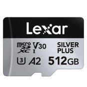 Lexar 512GB microSDXC Silver Plus UHS-I U3 A2 V30
