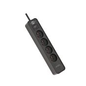 Brennenstuhl Steckdosenleiste "ECOLOR" 4 GN 1,5M SCHWARZ 2XUSB-C 15,5W