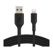 Belkin Belkin USB-A-auf-Lightning-Kabel, geflochten, 2 m, Schwarz
