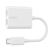 Belkin Belkin Adapter 2/USB-C für Audio und Laden PD 60 W, Weiß