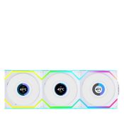Lian Li Uni Fan SL Wireless 120 LCD Reverse Weiß Dreierpack 3x120m