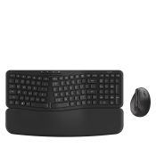 Silver Monkey Ergonomic Keyboard + Premium Ergonomic Wireless Comfort Mous