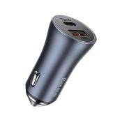 Baseus GoldenContactorPro Car Charger U+C Grey 40w+ cable
