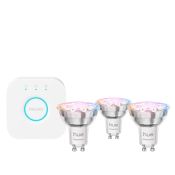 Philips Hue Essential Weiß und Farbambiente 3xGU10+Hue Bridge Glühbirne