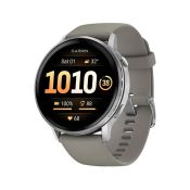 Garmin Venu 4 Silber 45 mm mit grauem Armband