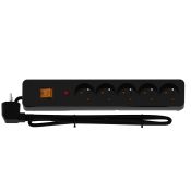 HSK DATA Acar X5 1,5m schwarz (5 Steckdosen)