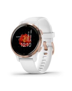 Garmin Venu 2S 40mm rose gold Silikonarmband weiß