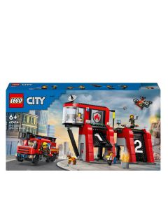 LEGO City 60414 Feuerwehrstation mit Drehleiterfahrzeug