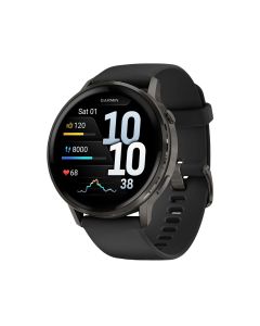 Garmin Venu 4 Slate 45 mm mit schwarzem Armband