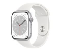 Apple Watch Series 8 GPS 45 mm Aluminiumgehäuse silber Sportarmban