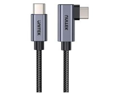 Unitek USB-C-Kabel 90° abgewinkelt PD 100W 1m