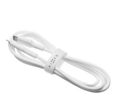 FIXED Flüssigsilikon-USB-C/Lightning-Kabel 1,2 m weiß