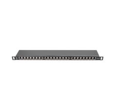 Lanberg Patchpanel 24p 19" 0,5U FTP 6 Regal (schwarz)
