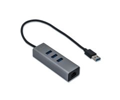 i-tec USB 3.0 Metall LAN HUB 3x USB 3.0 RJ-45 10/100/1000 Mbit/s