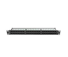 Lanberg Patchpanel 48p 19" 1U UTP 6 Regal (schwarz)