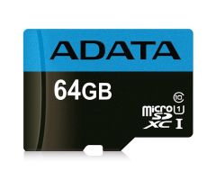 ADATA 64GB microSDXC Premier A1 V10 C10 UHS-I
