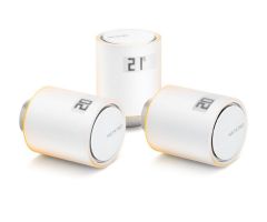 Netatmo 3x Ventile (Set mit 3 zusätzlichen Thermostatköpfen)