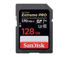 SanDisk 128GB SDXC Extreme Pro Lesegeschwindigkeit: 170MB/s/ 90MB/s