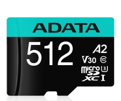 ADATA 512 GB microSDXC Premier Pro 100 MB/s U3 V30S A2