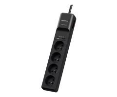 CyberPower Professionell - 4 Steckdosen, 2x USB 2,4A, 1,8m