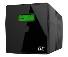 Green Cell UPS/USV (1000VA/600W, 2xIEC, 2x Schuko, AVR, LCD)