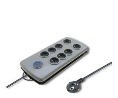 Qoltec Überspannungsschutzleiste - 8 Steckdosen, 2,5 m