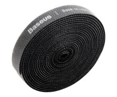 Baseus Bunte runde Klettbänder 3 m (schwarz)
