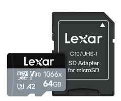 Lexar 64GB microSDXC High-Performance 1066x A2 V30 U3