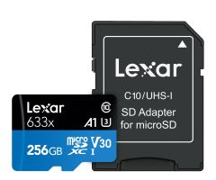 Lexar 256GB microSDXC High-Performance 633x UHS-I A1 V30