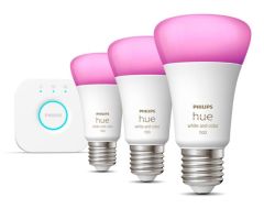 Philips Hue HUE weiß and Color Ambiance Starter-Set (3x E27 Lampe 1100lm