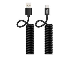 Silver Monkey USB-A - USB-C Spiralkabel 1m