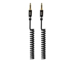 Silver Monkey Jack 3,5 mm - Jack 3,5 mm Spiralkabel 1,5m