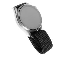 FIXED Nylonarmband für Smartwatch (22 mm), breit, reflektierend schwarz