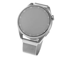FIXED Mesh-Armband für Smratwatch (22 mm) breit, silberfarben
