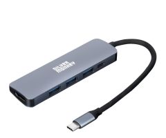 Silver Monkey USB-C - HDMI, 3xUSB, USB-C PD Adapter