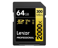 Lexar 64GB 2000x Professional SDXC UHS-II U3 V90