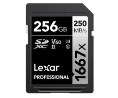 Lexar 256GB 1667x Professional SDXC UHS-II U3 V60
