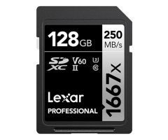 Lexar 128GB 1667x Professional SDXC UHS-II U3 V60