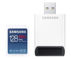 Samsung 128GB SDXC PRO Plus 160MB/s mit USB-Kartenleser