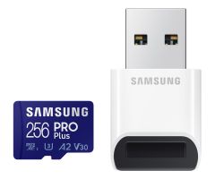 Samsung 256GB microSDXC PRO Plus 160MB/s mit USB-Kartenleser