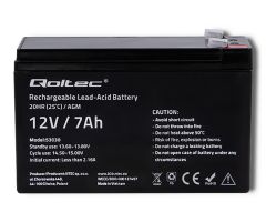 Qoltec AGM-Batterie 12V 7Ah max. 105A