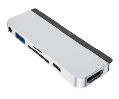 Hyper 6-in-1 iPad Pro USB-C Hub Silber