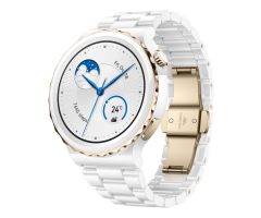 Huawei Watch GT 3 Pro Elegant GPS 43mm Keramikgehäuse weiß-gold Ker